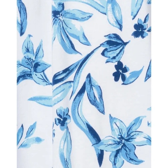 Petite Plume Sounds of Santorini Floral Pima Cotton Lounge Dress Size Medium NWT - Picture 4 of 4